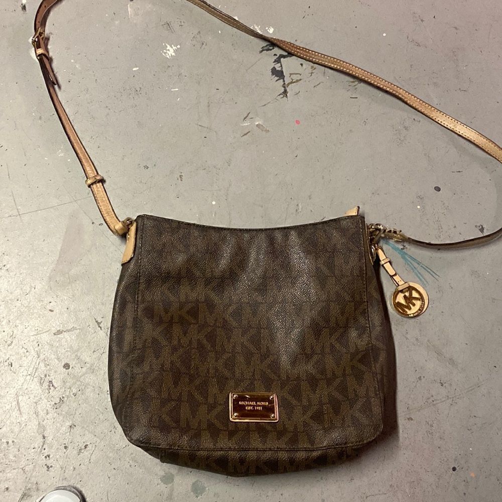 Espresso and Brown Jet Set Messenger Cross Body Bag